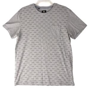 Steel & Jelly London Men's L Automobiles Print Pocket T-Shirt, Gray Large Cars